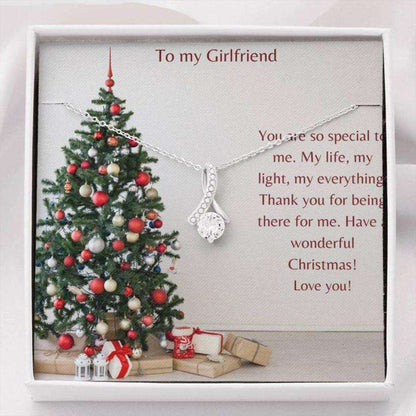 Girlfriend Necklace “ Gift For Girlfriend “ Gift Necklace With Message Card Girlfriend Holiday Tree The Gifts For Friend Rakva