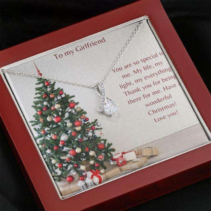 Girlfriend Necklace “ Gift For Girlfriend “ Gift Necklace With Message Card Girlfriend Holiday Tree The Gifts For Friend Rakva