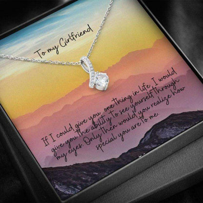 Girlfriend Necklace “ Gift For Girlfriend “ Gift Necklace With Message Card Girlfriend Mountains The Gifts For Friend Rakva