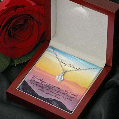 Girlfriend Necklace “ Gift For Girlfriend “ Gift Necklace With Message Card Girlfriend Mountains The Gifts For Friend Rakva