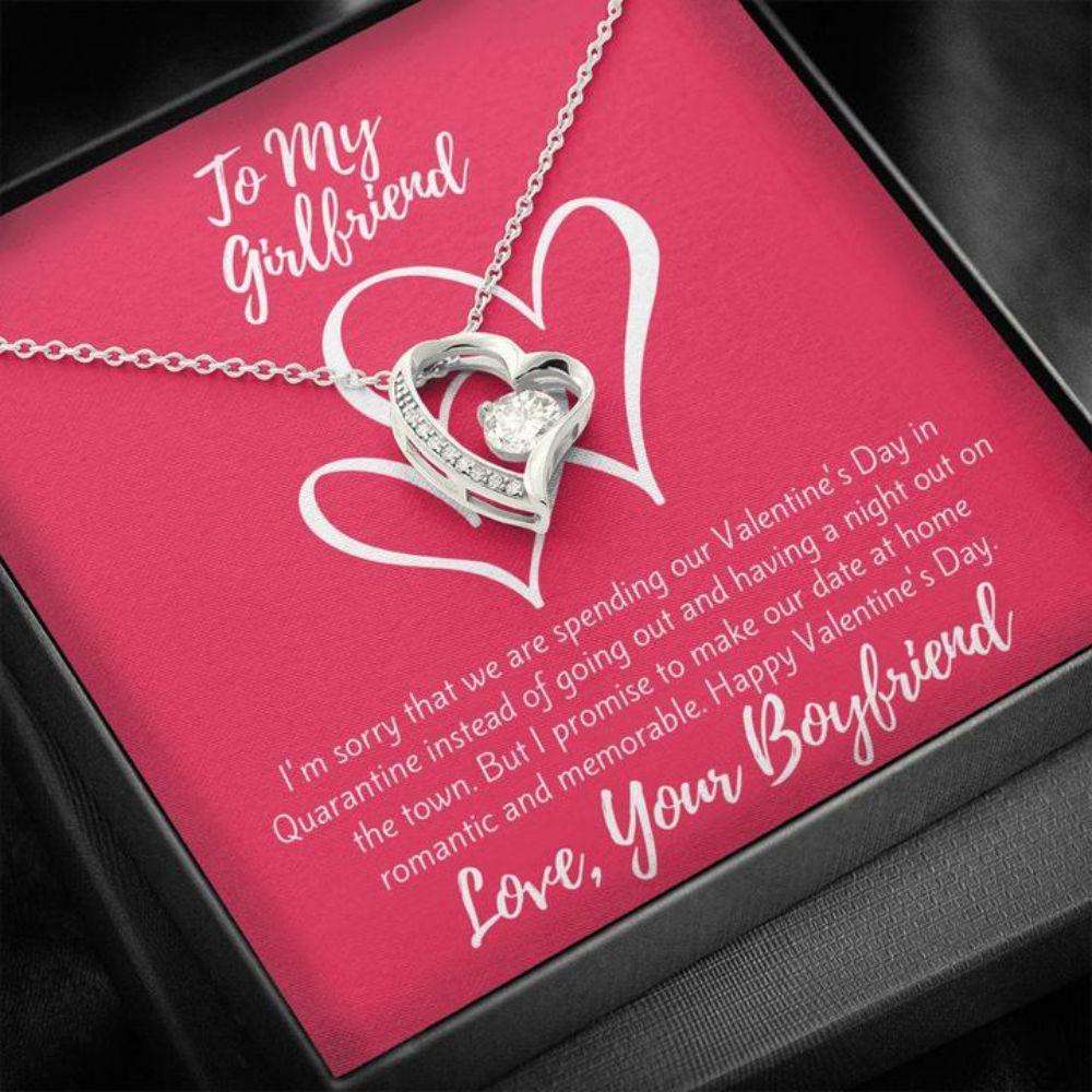 Girlfriend Necklace “ Gift For Girlfriend “ Necklace For Girlfriend Valentine’S Day “ Quarantined Happy Valentine’S Day Gifts For Friend Rakva