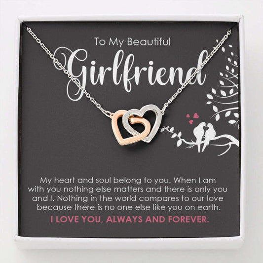 Girlfriend Necklace, Gift For Girlfriend On Valentine’S Day, Necklace Gift For Girlfriend From Boyfriend, To My Girlfriend Birthday Necklace Gifts For Friend Rakva