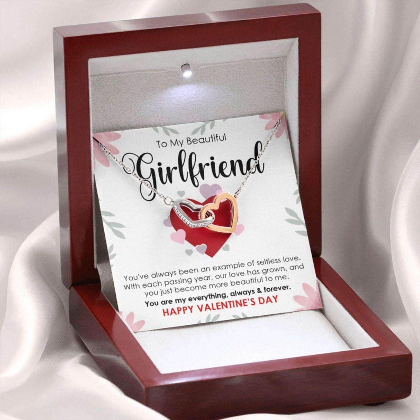 Girlfriend Necklace, Gift For Girlfriend On Valentine’S Day, Necklace Gift For Girlfriend From Boyfriend, To My Girlfriend On Valentines Day Gifts For Friend Rakva