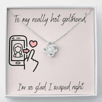 Girlfriend Necklace, Gift Necklace Message Card To Girlfriend Valentine’S Swiped Right Stronger Together Gifts For Friend Rakva