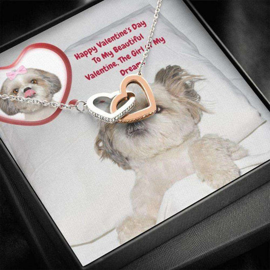 Girlfriend Necklace, Gift Necklace Message Card “ To My Beautiful Shih Tzu Funny Valentine Happy Valentine’S Day Gifts For Friend Rakva