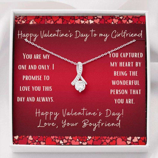 Girlfriend Necklace, Gift Necklace Message Card Valentine’S Day Red To Girlfriend Inner Beauty Necklace Gifts For Friend Rakva