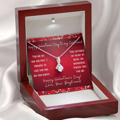 Girlfriend Necklace, Gift Necklace Message Card Valentine’S Day Red To Girlfriend Inner Beauty Necklace Gifts For Friend Rakva