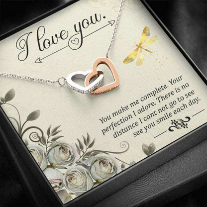 Girlfriend Necklace, Gift Necklace With Message Card I Love You Gifts For Friend Rakva