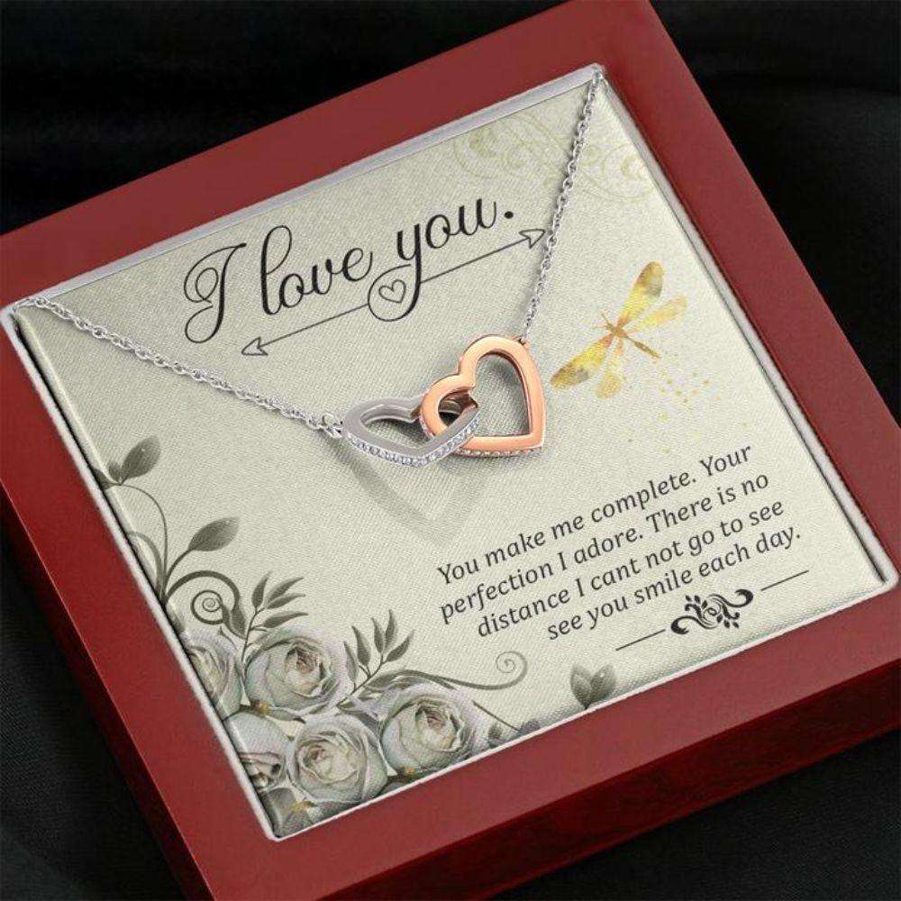 Girlfriend Necklace, Gift Necklace With Message Card I Love You Gifts For Friend Rakva