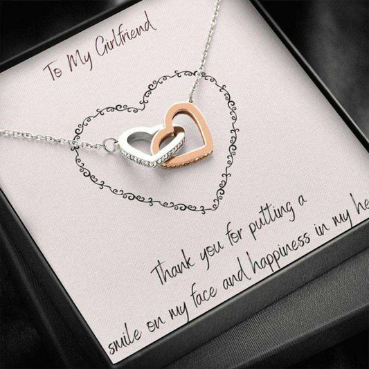 Girlfriend Necklace, Gift Necklace With Message Card To Girlfriend Happy Heart Gifts For Friend Rakva