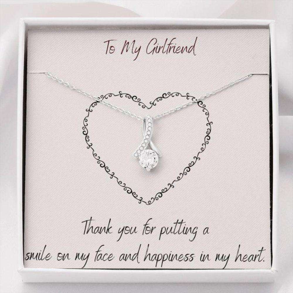 Girlfriend Necklace, Gift Necklace With Message Card To Girlfriend Happy Heart The Gifts For Friend Rakva