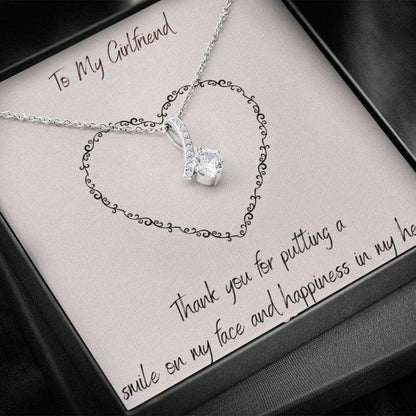 Girlfriend Necklace, Gift Necklace With Message Card To Girlfriend Happy Heart The Gifts For Friend Rakva