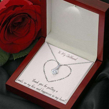 Girlfriend Necklace, Gift Necklace With Message Card To Girlfriend Happy Heart The Gifts For Friend Rakva