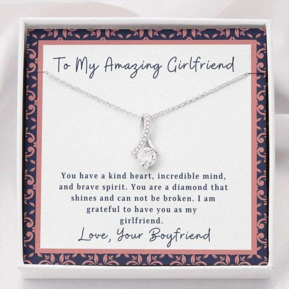 Girlfriend Necklace, Gift Necklace With Message Card To Girlfriend “ Kind Heart “ Gift From Boyfriend Gifts For Friend Rakva