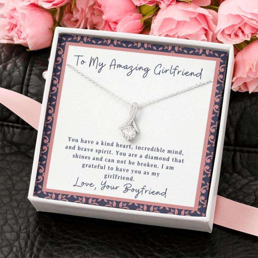 Girlfriend Necklace, Gift Necklace With Message Card To Girlfriend “ Kind Heart “ Gift From Boyfriend Gifts For Friend Rakva