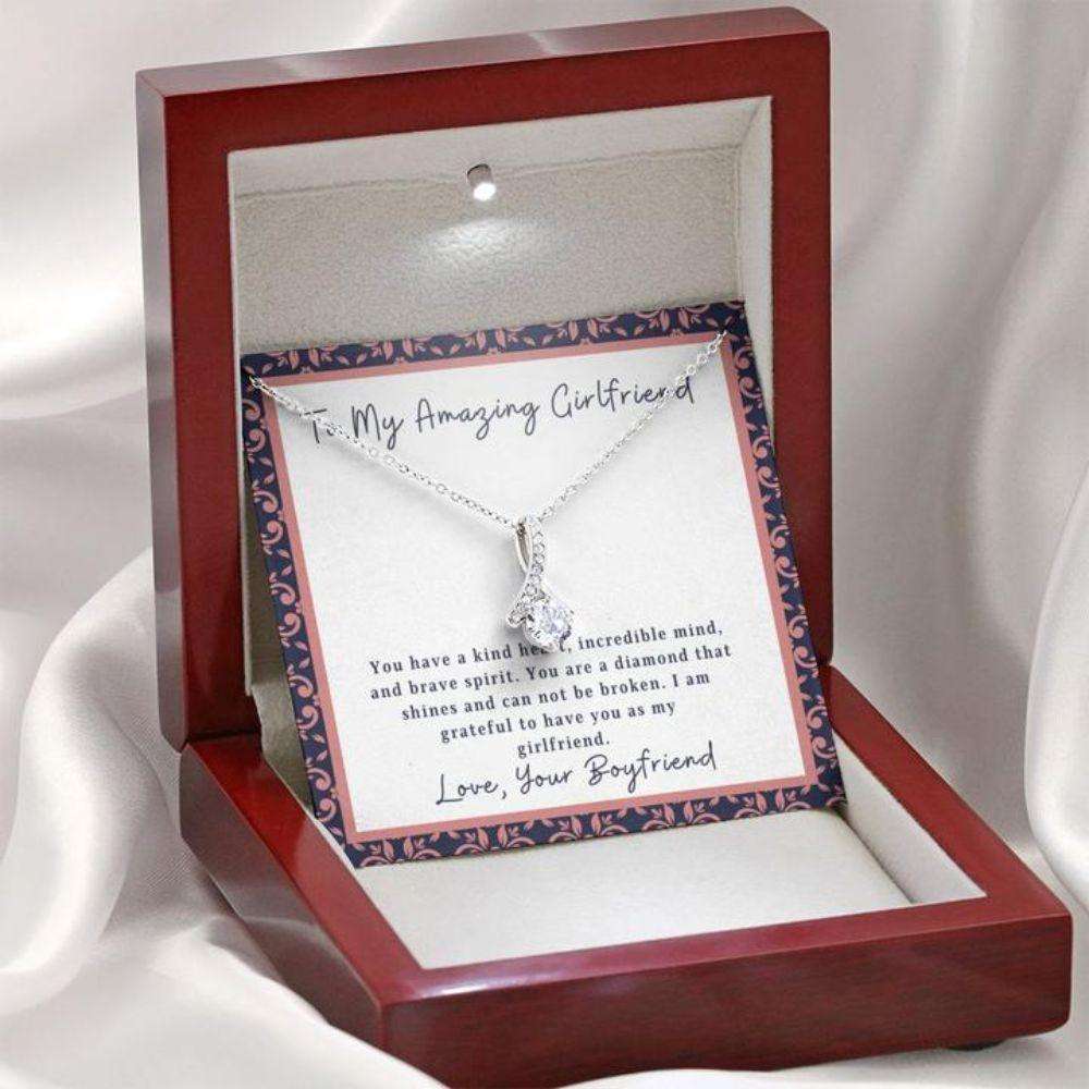 Girlfriend Necklace, Gift Necklace With Message Card To Girlfriend “ Kind Heart “ Gift From Boyfriend Gifts For Friend Rakva