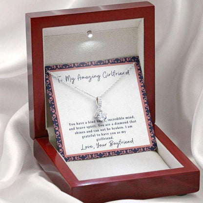 Girlfriend Necklace, Gift Necklace With Message Card To Girlfriend “ Kind Heart Gifts For Friend Rakva