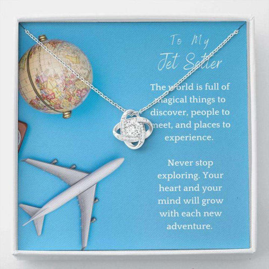 Girlfriend Necklace, Gift Necklace With Message Card To My Travel Lover Stronger Together Gifts For Friend Rakva