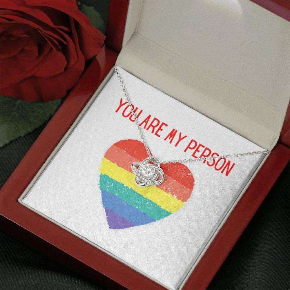 Girlfriend Necklace, Gift Necklace With Message Card You Are My Person Lbgtq+ Gifts For Friend Rakva