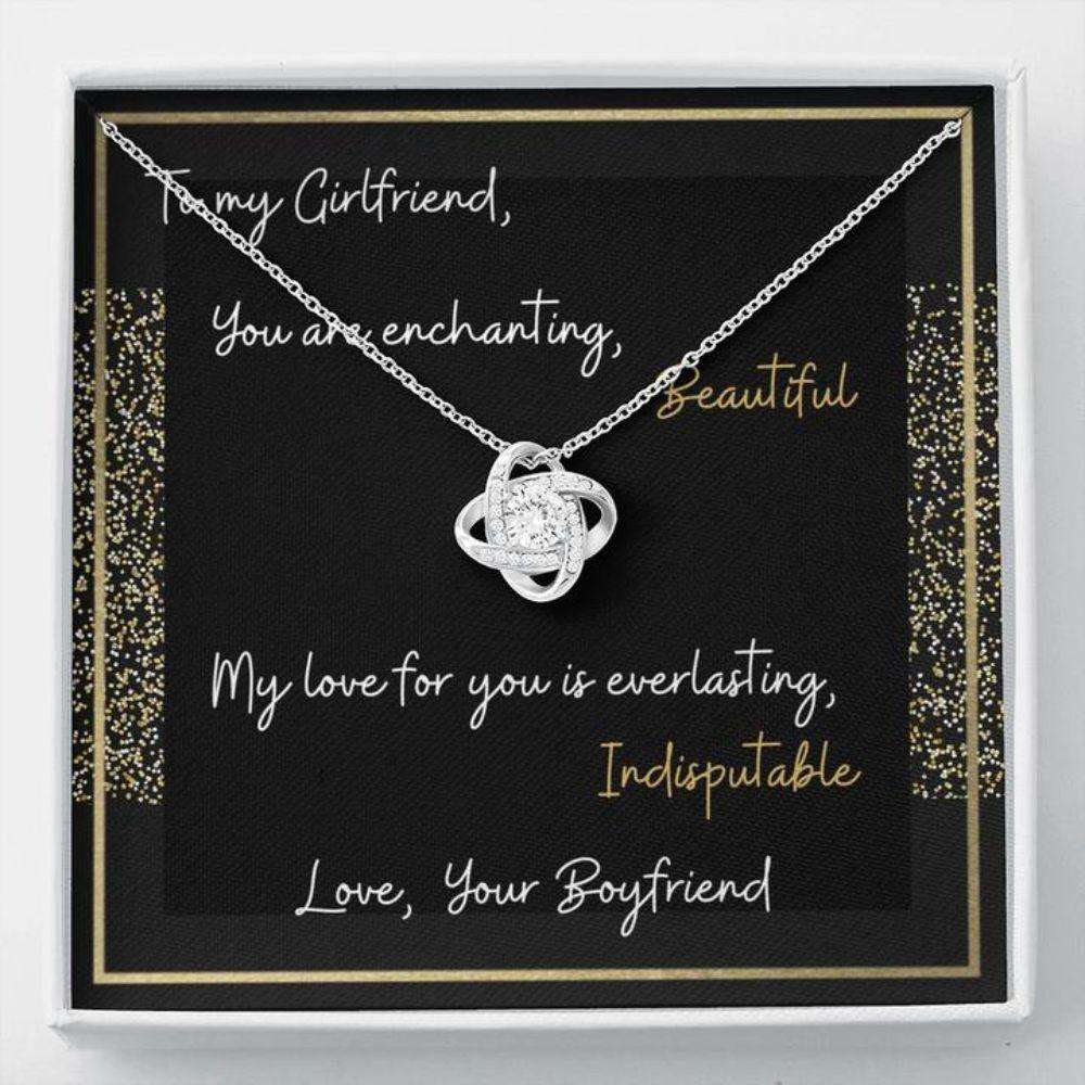 Girlfriend Necklace “ Gift To Girlfriend “ Gift Necklace Message Card “ To My Girlfriend Enchanting Gifts For Friend Rakva