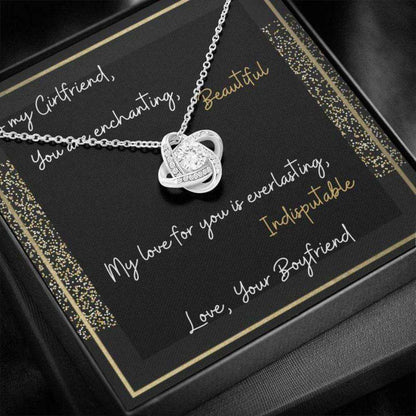 Girlfriend Necklace “ Gift To Girlfriend “ Gift Necklace Message Card “ To My Girlfriend Enchanting Gifts For Friend Rakva