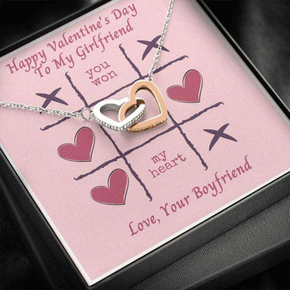 Girlfriend Necklace “ Gift To Girlfriend “ Gift Necklace Message Card “ To My Girlfriend Tic Tac Toe Gifts For Friend Rakva