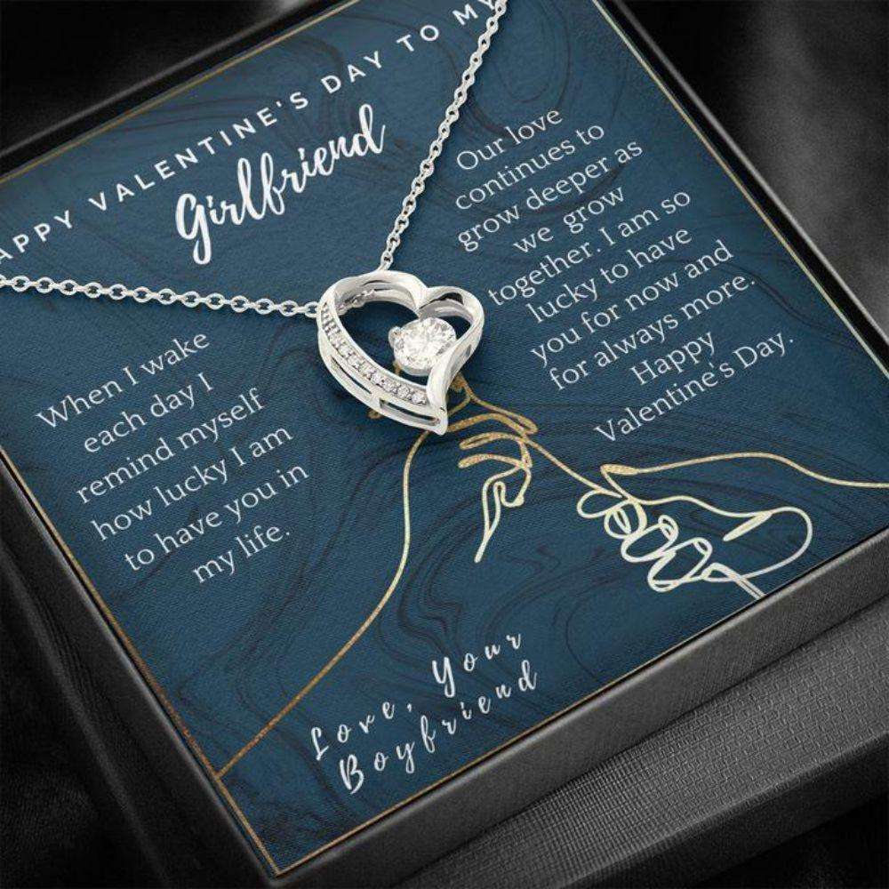 Girlfriend Necklace “ Gift To Girlfriend “ Gift Necklace Message Card “ Valentine’S Day To My Girlfriend Gifts For Friend Rakva