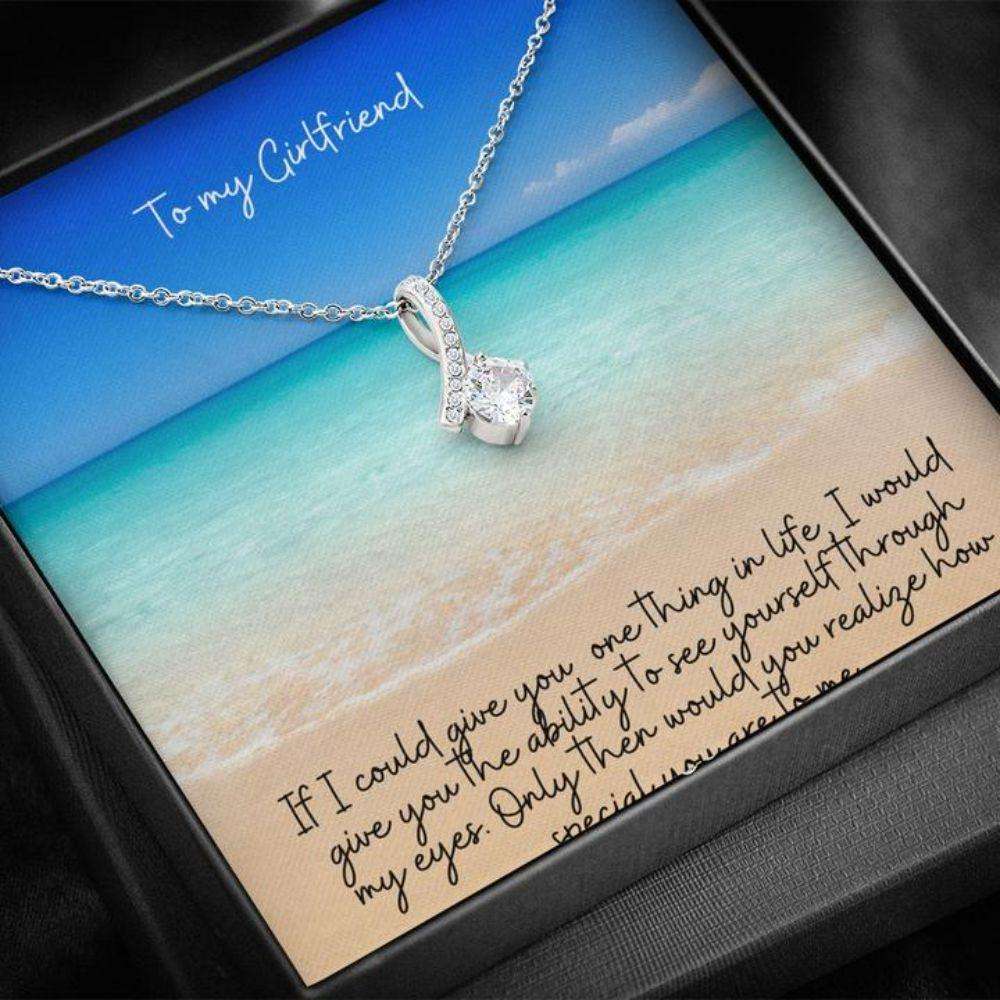 Girlfriend Necklace “ Gift To Girlfriend “ Gift Necklace With Message Card Girlfriend Beach The Gifts For Friend Rakva