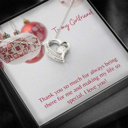 Girlfriend Necklace “ Gift To Girlfriend “ Gift Necklace With Message Card Girlfriend Holiday Heart Necklace Gifts For Friend Rakva