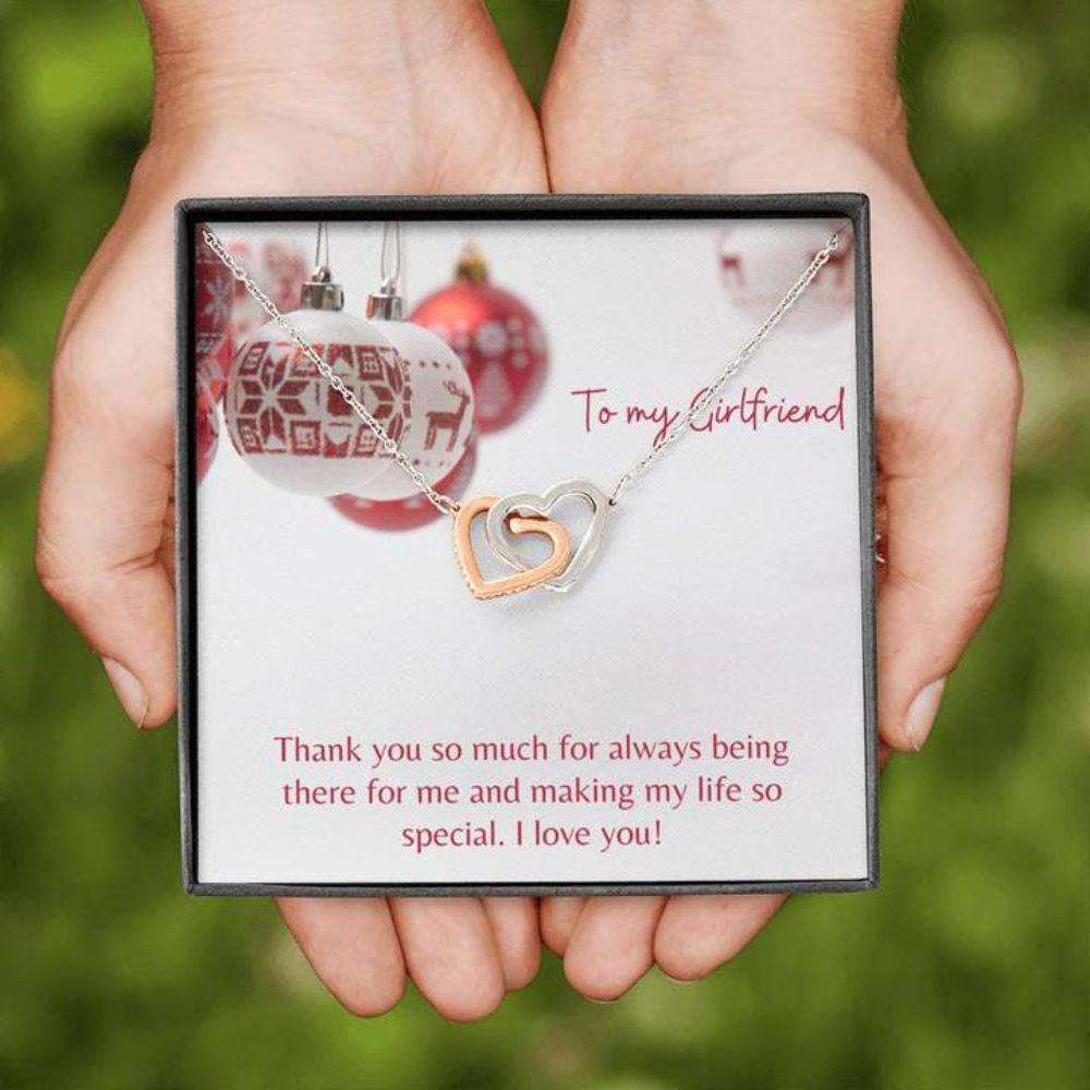 Girlfriend Necklace “ Gift To Girlfriend “ Gift Necklace With Message Card Girlfriend Holiday Red Gifts For Friend Rakva