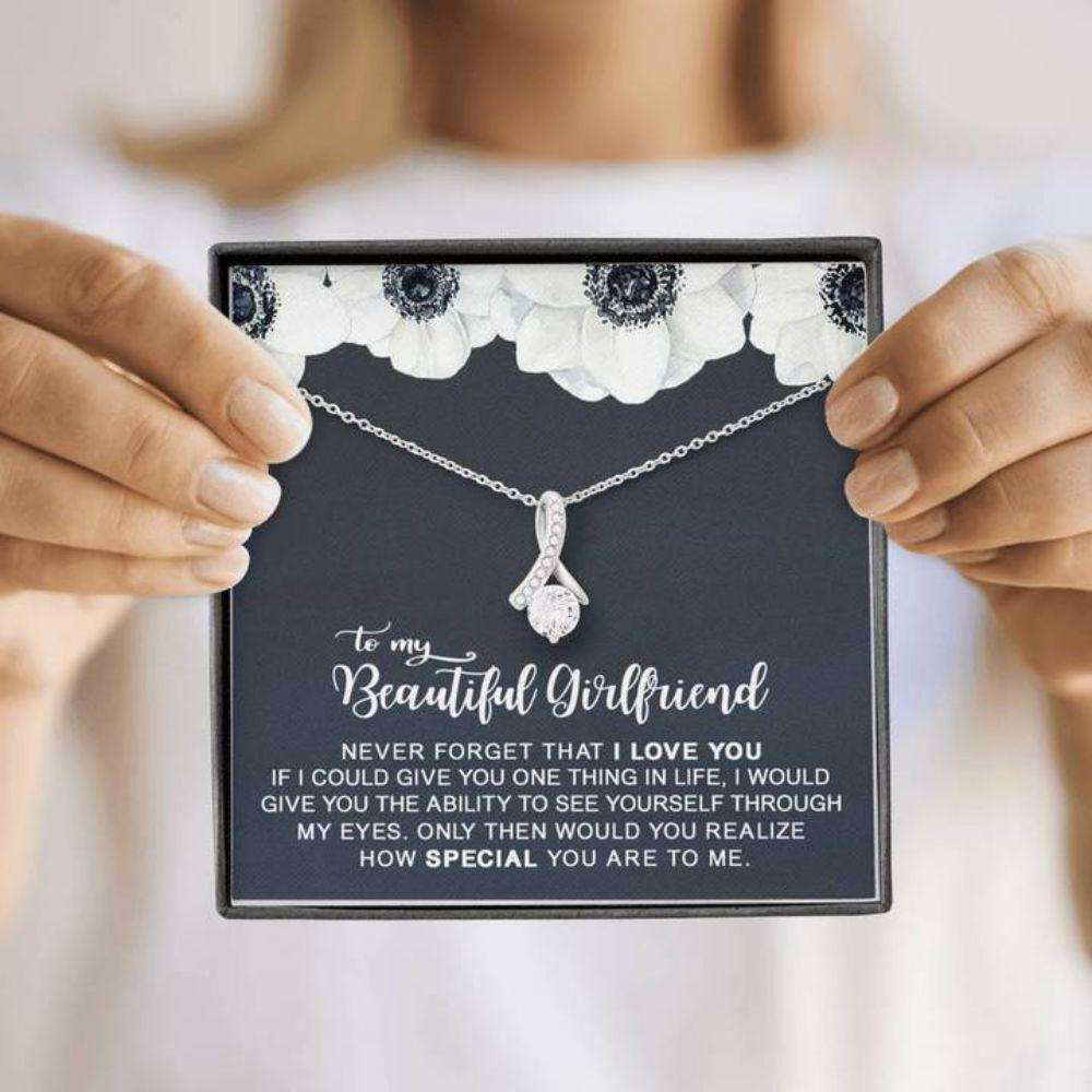 Girlfriend Necklace Gifts From Boyfriend “ Never Forget That I Love You Necklace Gifts For Boyfriend Rakva