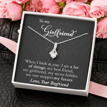 Girlfriend Necklace, Girlfriend Gift, Gift For Girlfriend, Anniversary Gift For Girlfriend, Girlfriend Birthday Necklace, Girlfriend Birthday Gifts For Friend Rakva