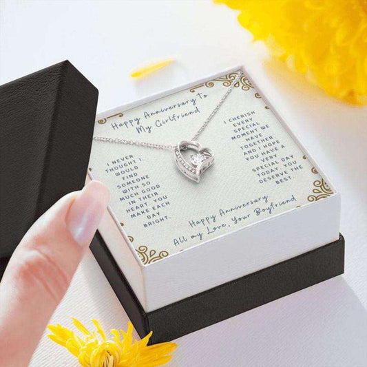 Girlfriend Necklace, Happy Anniversary Necklace Gift “ Gift To Girlfriend “ Happy Anniversary To Girlfriend Gifts For Friend Rakva