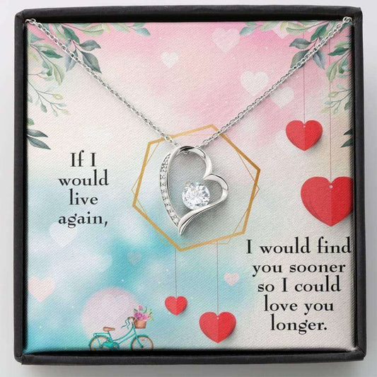 Girlfriend Necklace, I Could Love You Longer Love Heart Pendant Necklace For Karwa Chauth Rakva