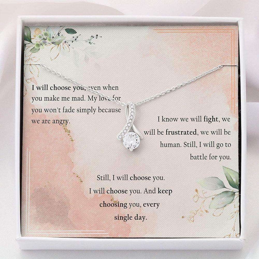 Girlfriend Necklace, I Will Choose You Necklace “ Gift For Her Necklace “ Necklace With Gift Box Gifts For Friend Rakva