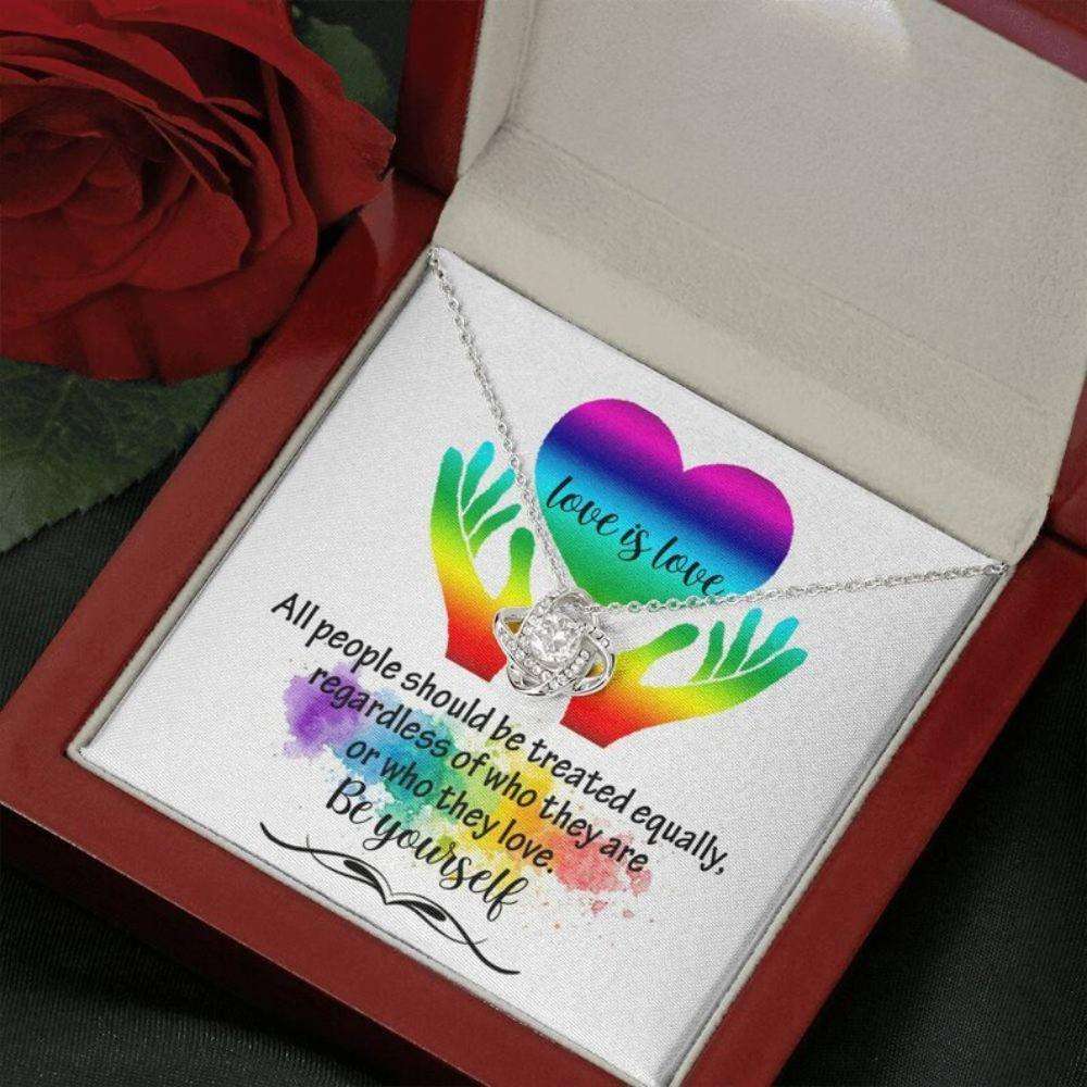 Girlfriend Necklace, Lgbt Gift Necklace, Love Is Love, Transgender Pride, Pride Month Gift, Gay Pride, Lesbian Pride, Bisexual Gift Gifts For Friend Rakva