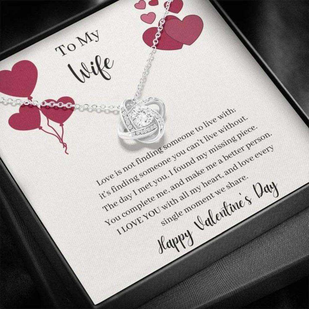 Girlfriend Necklace, Love Knot Necklace Gift Love Is Finding Someone You Can’T Live Without Practical Valentine’S Day Gifts For Her Gifts For Friend Rakva