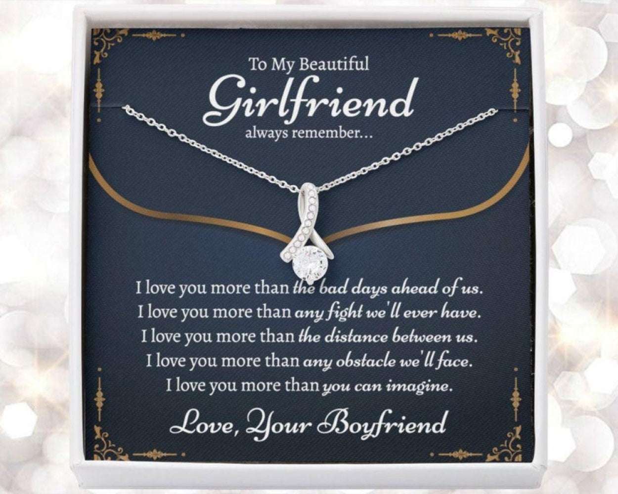 Girlfriend Necklace, Meaningful Girlfriend Necklace, First Birthday Necklace Gift For Girlfriend, Gift For Girlfriend On Her Birthday Gifts For Friend Rakva