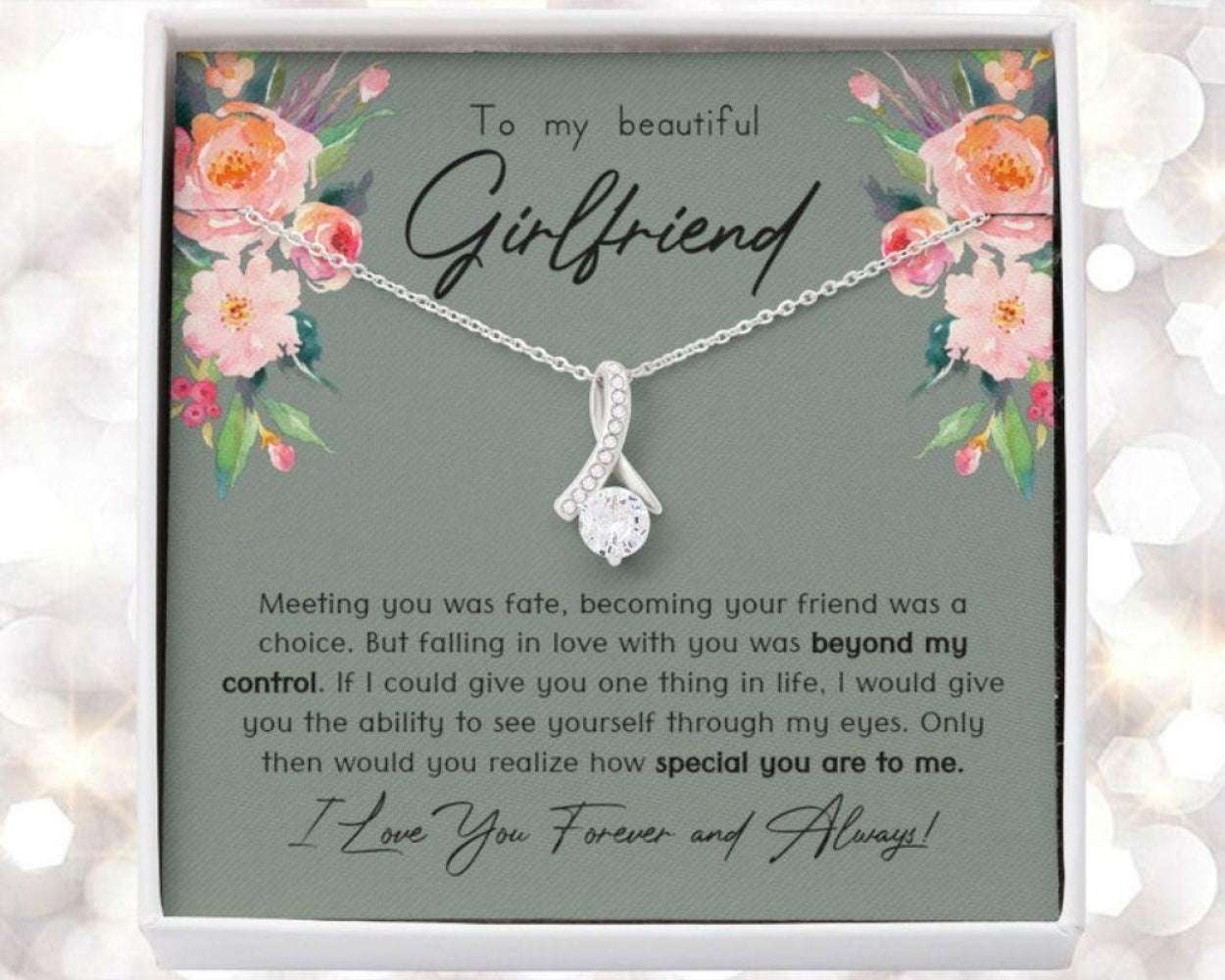 Girlfriend Necklace, Meaningful Necklace For Girlfriend, Gift For Girlfriend, Girlfriend Birthday, Anniversary Gifts For Friend Rakva