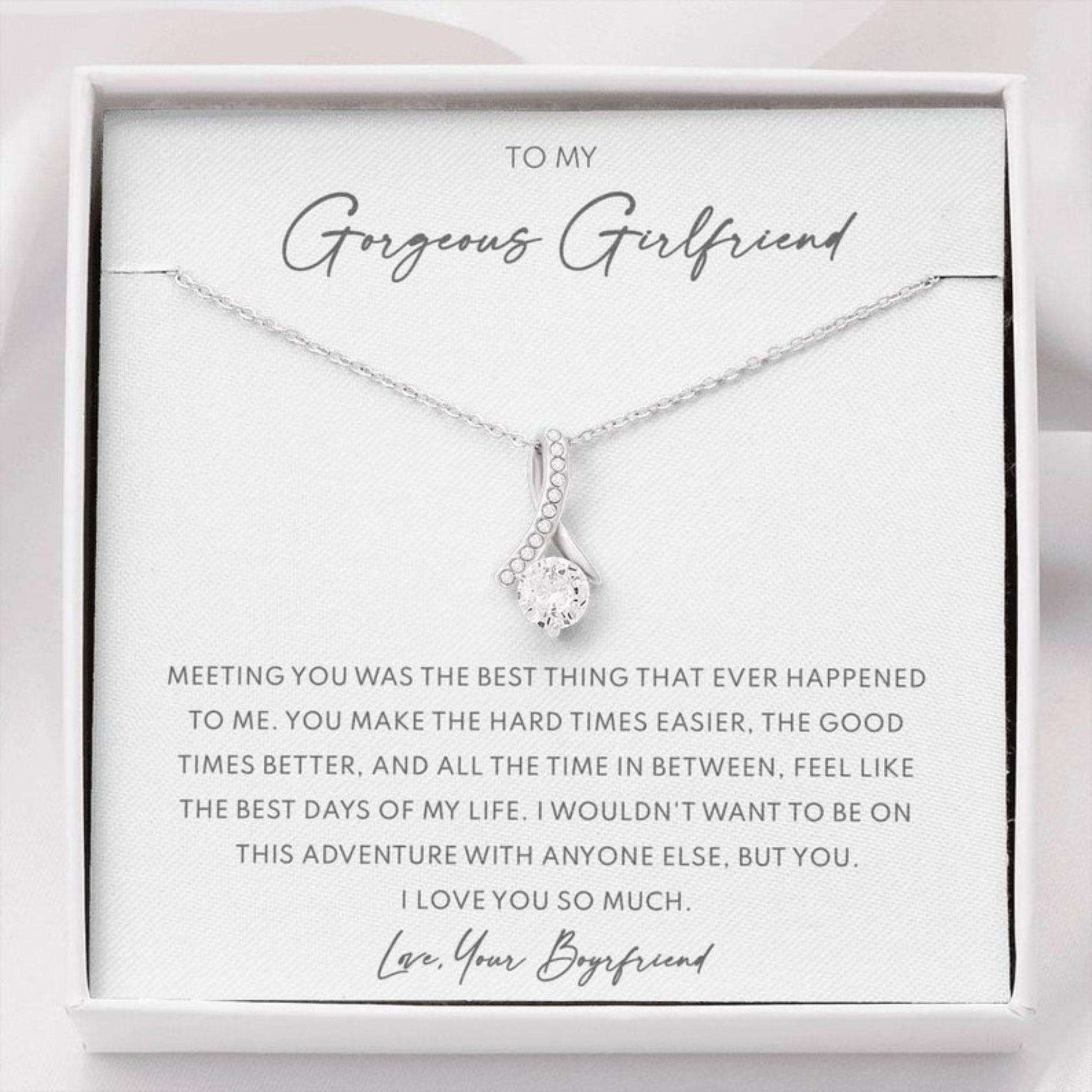 Girlfriend Necklace, Necklace For Girlfriend, Valentines Day Gift, Anniversary Necklace Gift From Boyfriend, Alluring Beauty Necklace Gifts For Friend Rakva