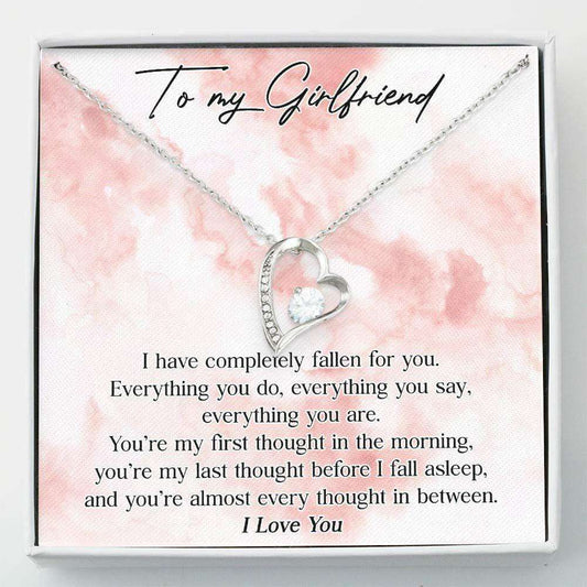 Girlfriend Necklace, Necklace For Women Girl “ To My Girlfriend Necklace Gift “ Falling For You Gifts For Friend Rakva