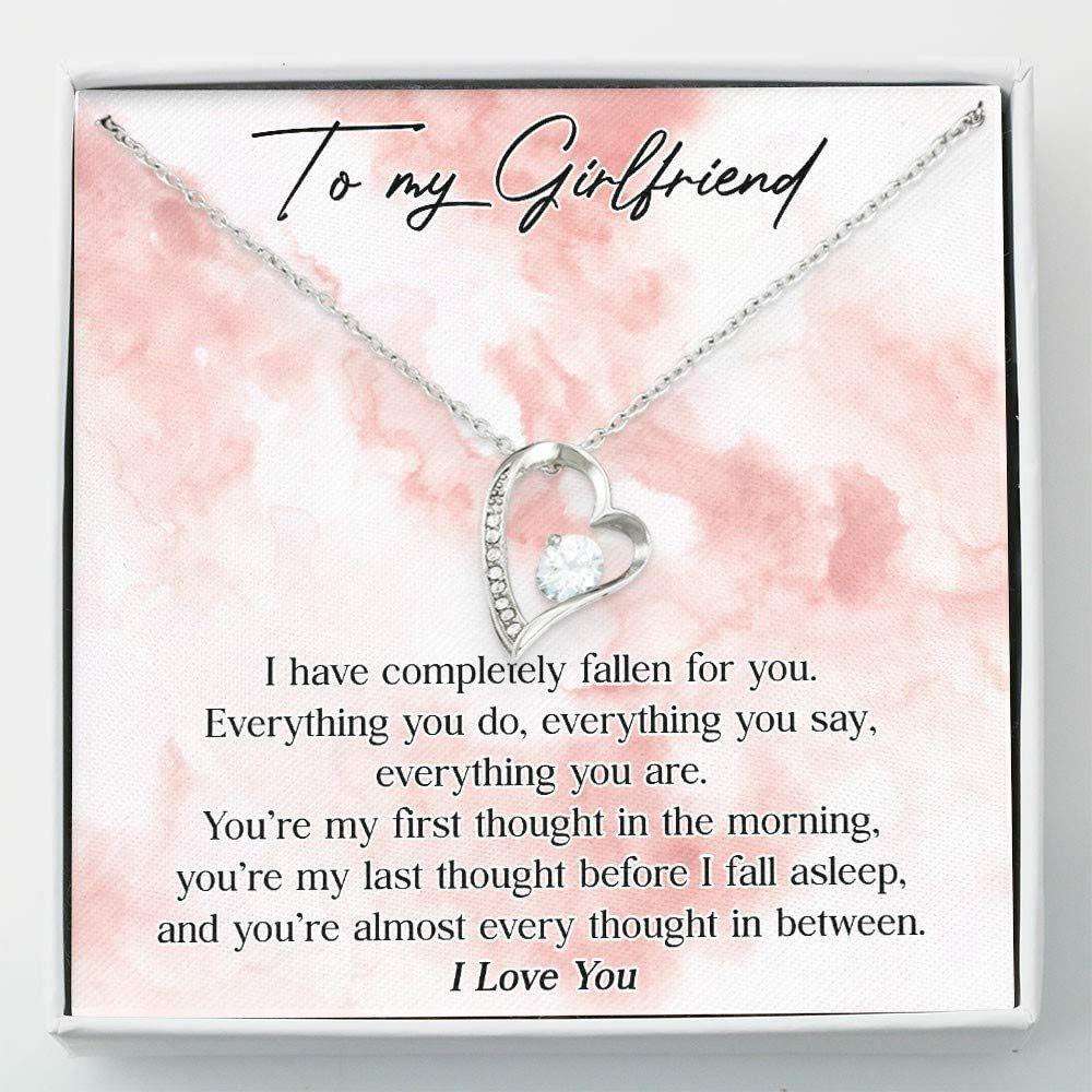 Girlfriend Necklace, Necklace For Women Girl “ To My Girlfriend Necklace Gift “ Falling For You Gifts For Friend Rakva