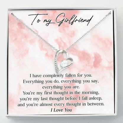 Girlfriend Necklace, Necklace For Women Girl “ To My Girlfriend Necklace Gift “ Falling For You Gifts For Friend Rakva