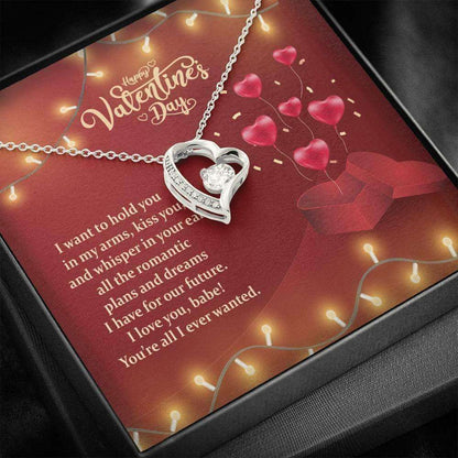 Girlfriend Necklace, Necklace Heart Jewelry Valentines Gift For Her “ Girlfriend “ Your All I Ever Wanted Gifts For Friend Rakva