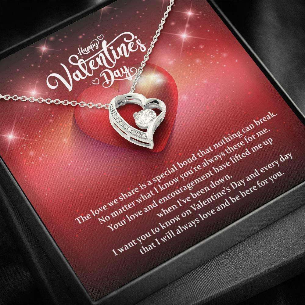 Girlfriend Necklace, Necklace Heart Pendant Valentines Gift For Her “ Girlfriend “ Special Bond Message Gifts For Friend Rakva