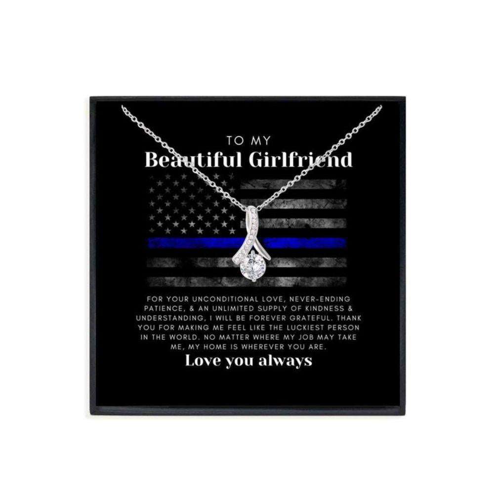 Girlfriend Necklace, Police Girlfriend Gift: Alluring Beauty Necklace, Gift For Sheriff Gifts For Friend Rakva