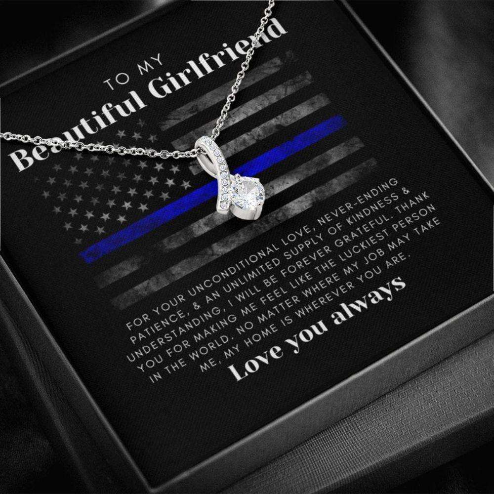 Girlfriend Necklace, Police Girlfriend Gift: Alluring Beauty Necklace, Gift For Sheriff Gifts For Friend Rakva