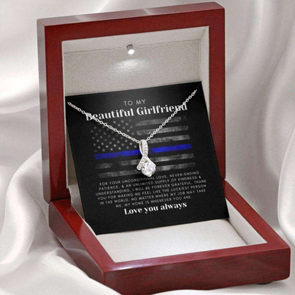 Girlfriend Necklace, Police Girlfriend Gift: Alluring Beauty Necklace, Gift For Sheriff Gifts For Friend Rakva