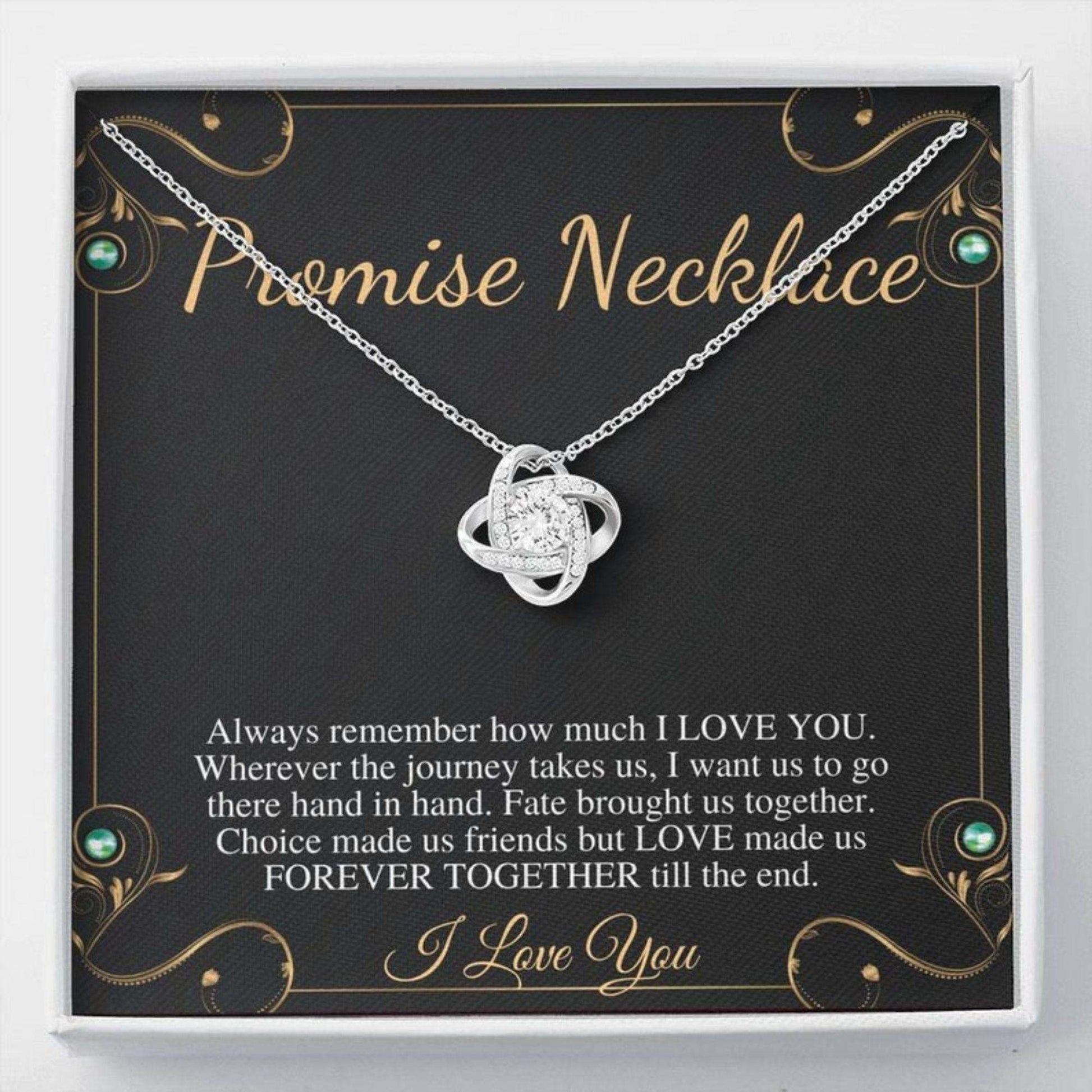 Girlfriend Necklace, Promise Necklace For Girlfriend From Boyfriend, Gf Birthday Valentines Day Anniversary Necklace Gifts For Friend Rakva