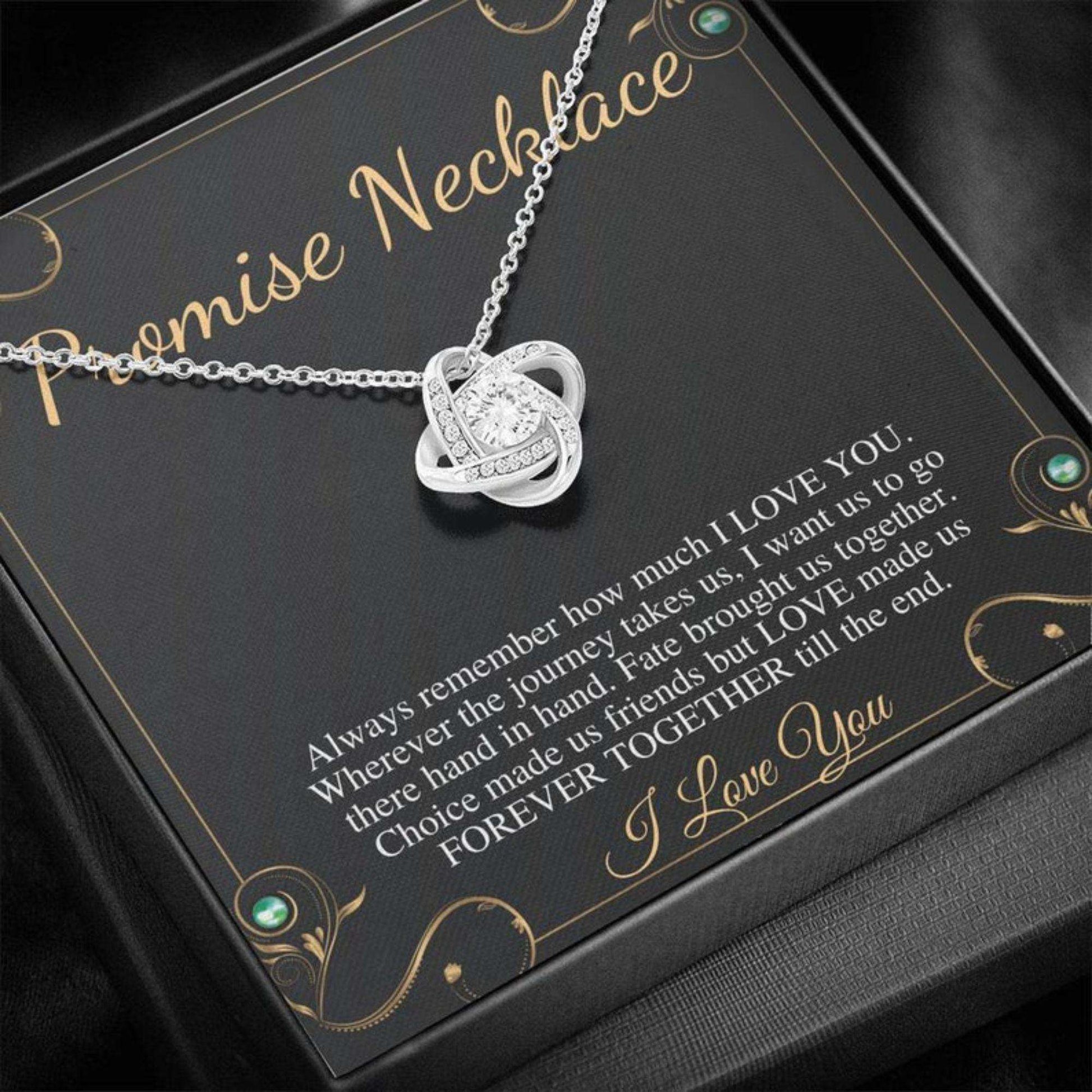 Girlfriend Necklace, Promise Necklace For Girlfriend From Boyfriend, Gf Birthday Valentines Day Anniversary Necklace Gifts For Friend Rakva